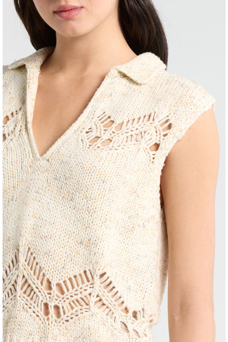 Lennox Polo Sweater Vest, Alternate, color, HONEYSUCKLE BEIGE