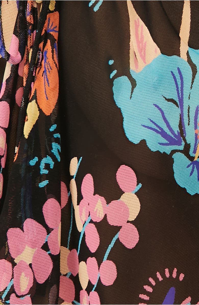 Free People Of Paradise Floral Bell Sleeve Blouse, Alternate, color, 