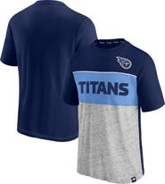 FANATICS Men's Fanatics Branded Navy/Heathered Gray Tennessee Titans Colorblock T-Shirt