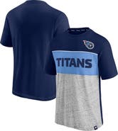 FANATICS Men's Fanatics Branded Navy/Heathered Gray Tennessee Titans Colorblock T-Shirt