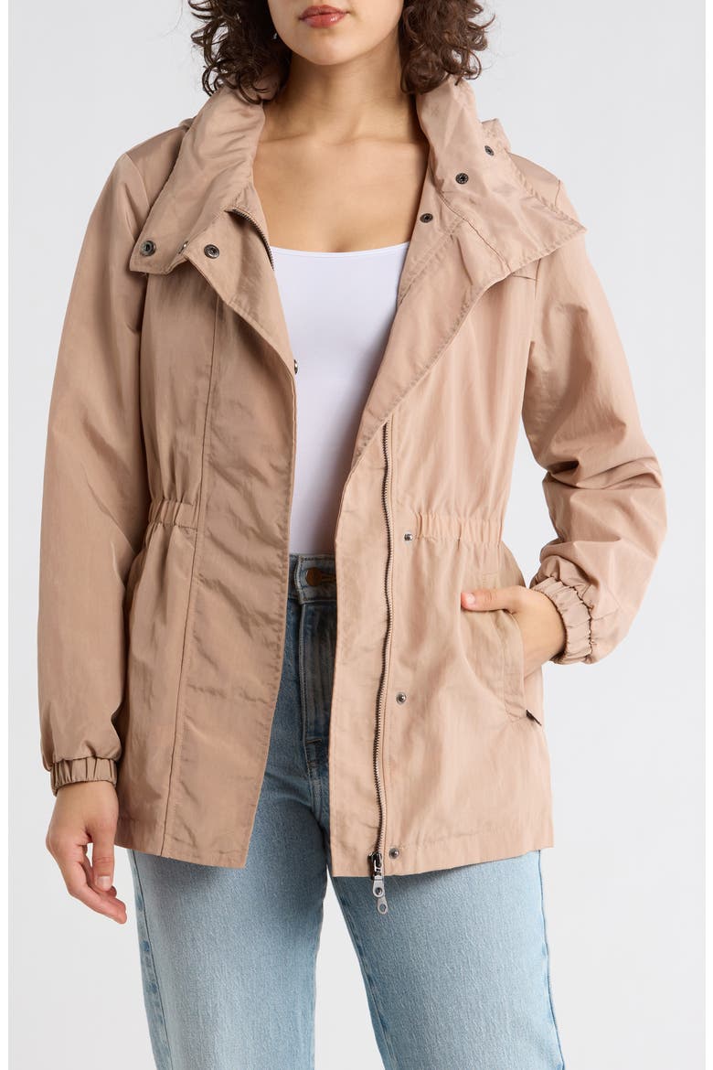 Verena Hooded Jacket, Main, color, WARM TAUPE