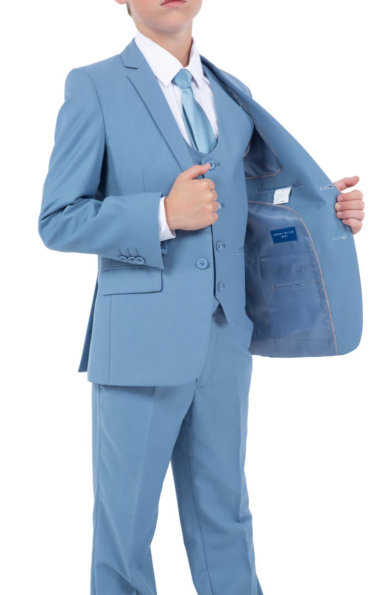 Perry Ellis Kids' Dusty Blue Five-Piece Suit, Alternate, color, Dusty Blue