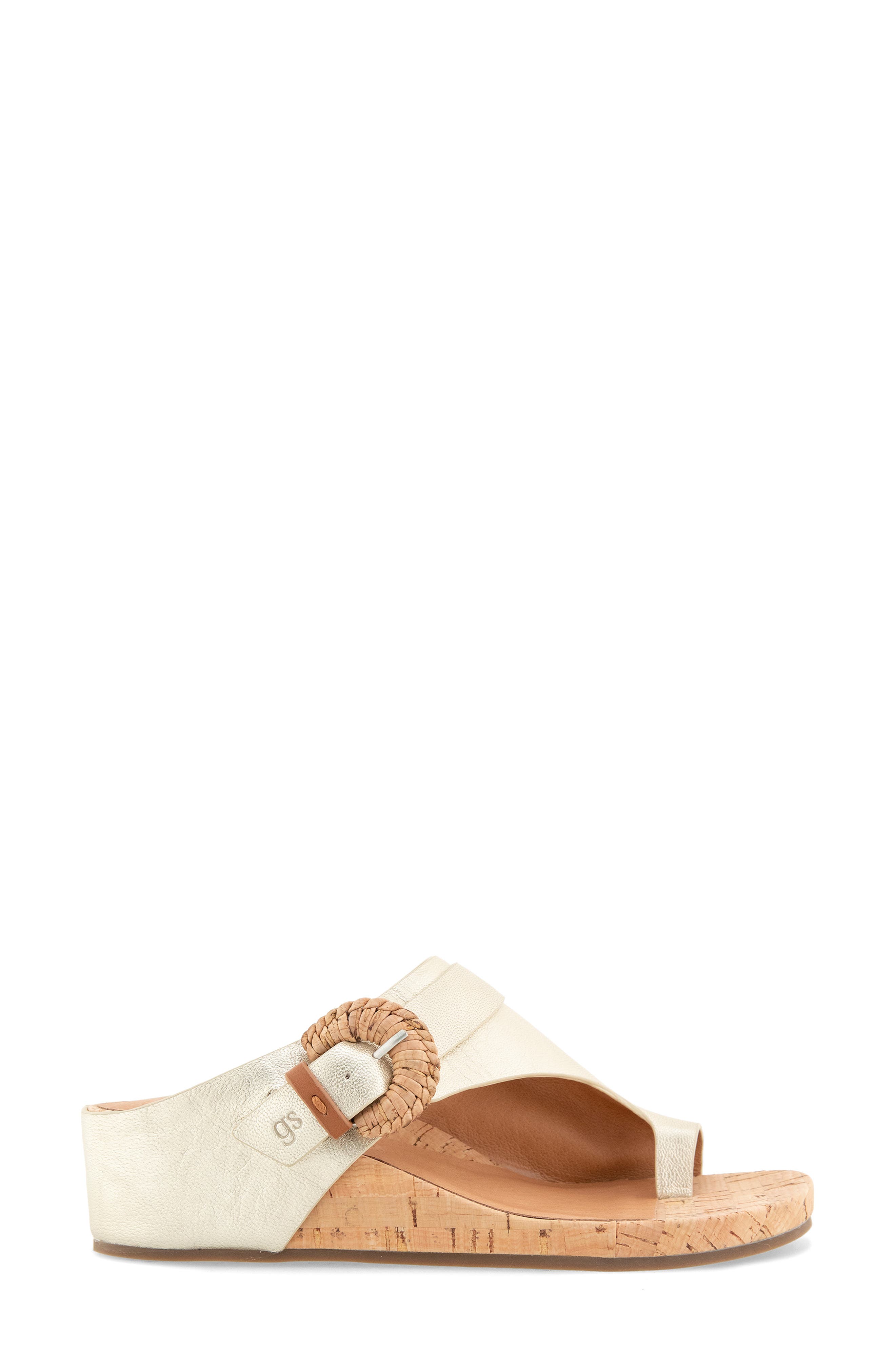 Galina Toe Loop Wedge Sandal, Alternate, color, ICE LEATHER