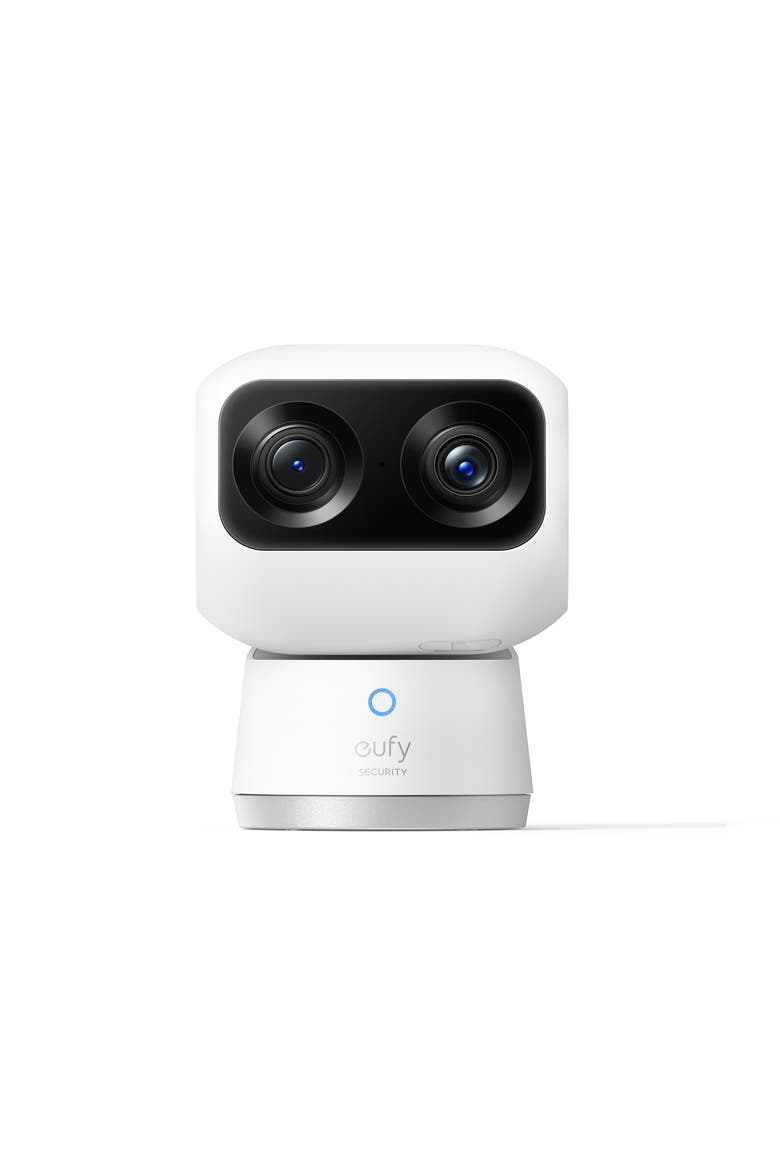 S350 Dual Lens 360 Degree Pan Tilt 8 Times Zoom Indoor Camera, Alternate, color, White