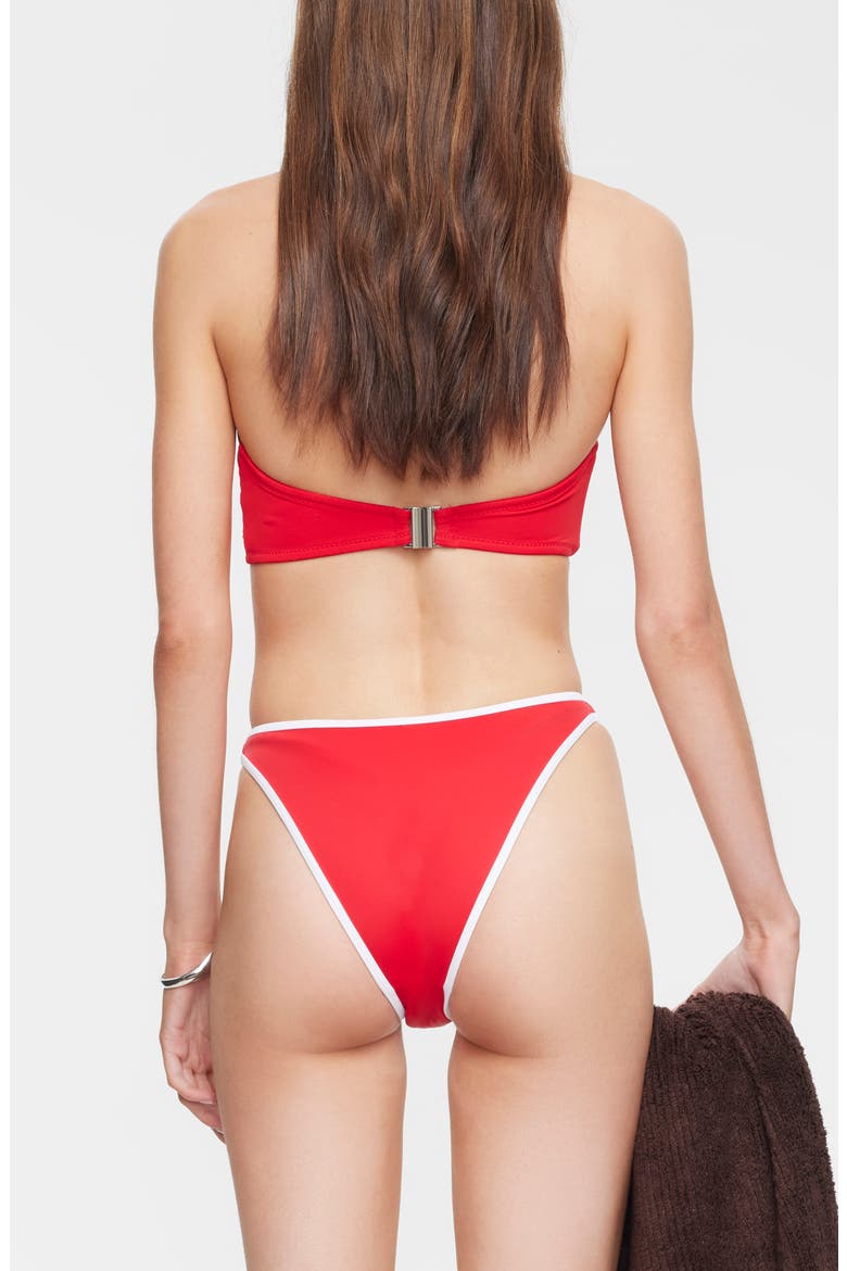 Bella Cheeky Bikini Bottoms, Alternate, color, ROUGE