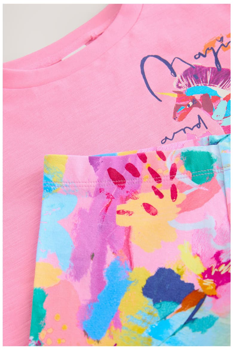 Kids' Unicorn Graphic T-Shirt & Leggings Set, Alternate, color, PINK