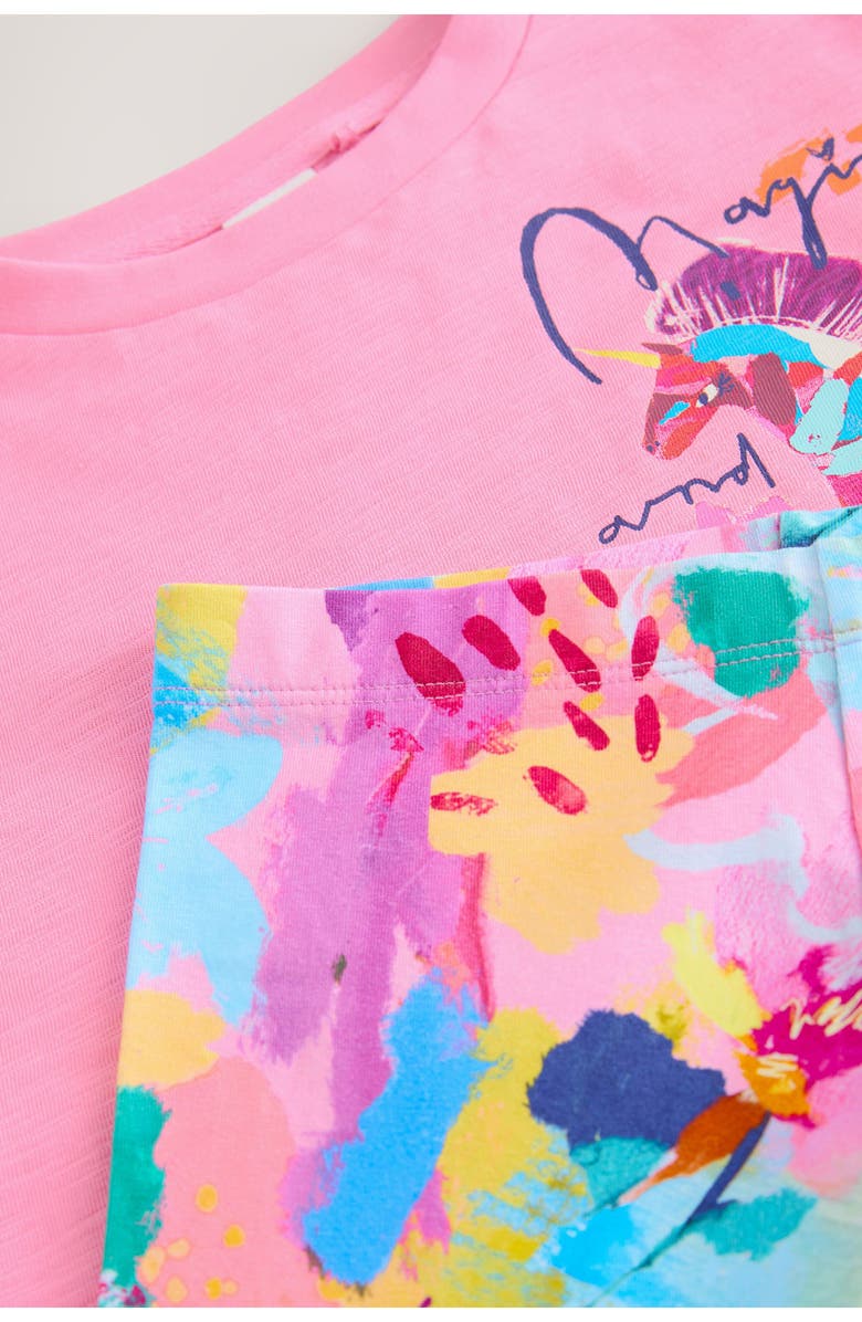 NEXT Kids' Unicorn Graphic T-Shirt & Leggings Set, Alternate, color, Pink