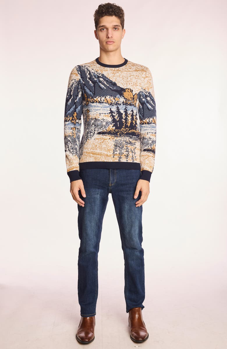 PAISLEY & GRAY Mountain Retreat Crewneck Sweater, Alternate, color, Mountain Retreat