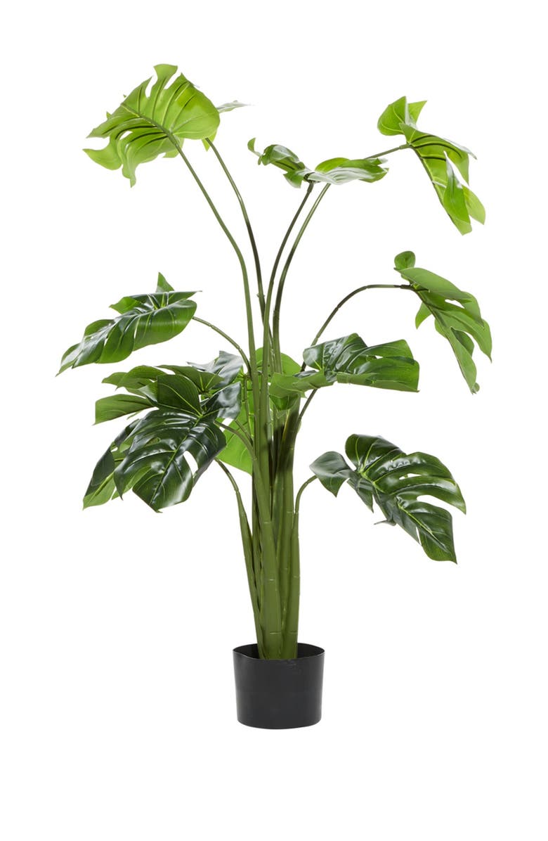 GINGER BIRCH STUDIO Monstera Artificial Decorative Foliage - 53" - Green, Alternate, color, Multi