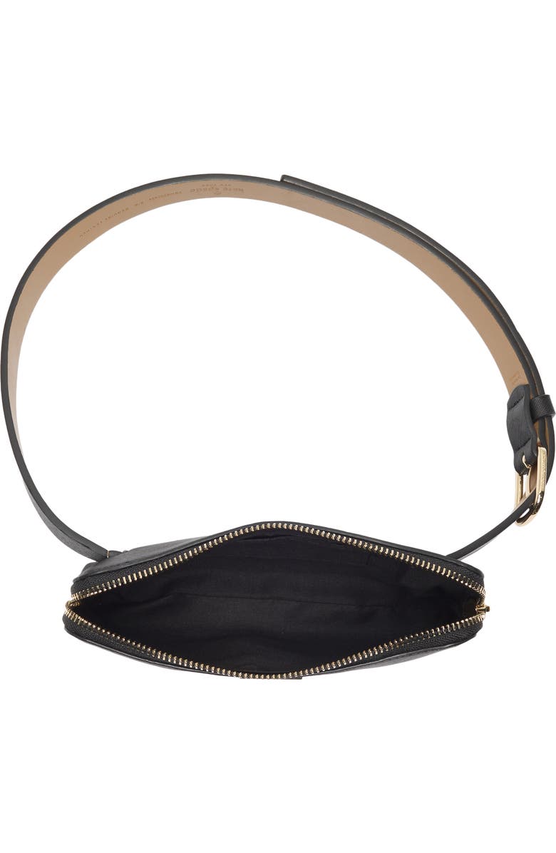 Kate Spade New York saffiano top zip belt bag, Alternate, color, Black