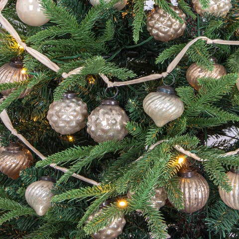 72" Embossed Mercury Glass Ornament Garland