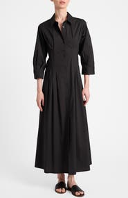 Santorelli Miley Midi Shirt Dress in Cotton Stretch
