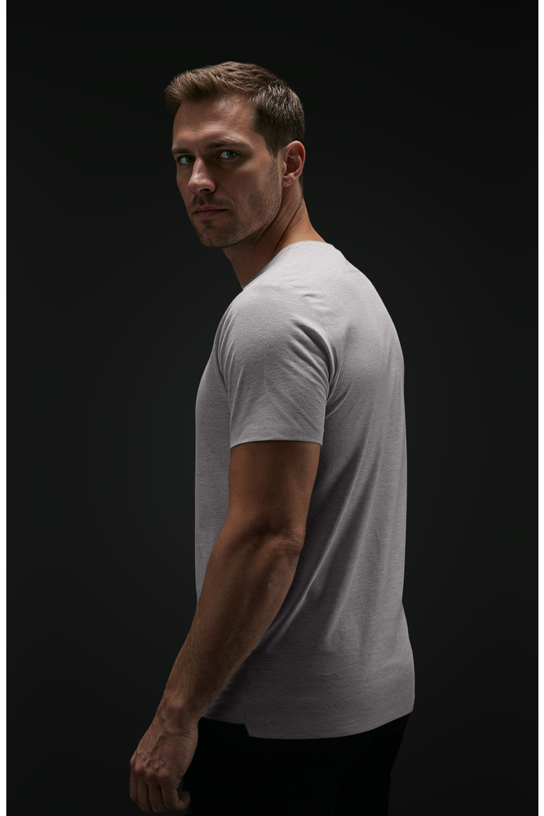 Titan T Shirt - Crew Neck, Alternate, color, Glacier Gray
