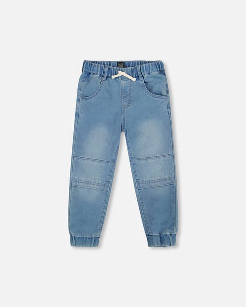 Deux Par Deux French Terry Jogger Pants In Blue