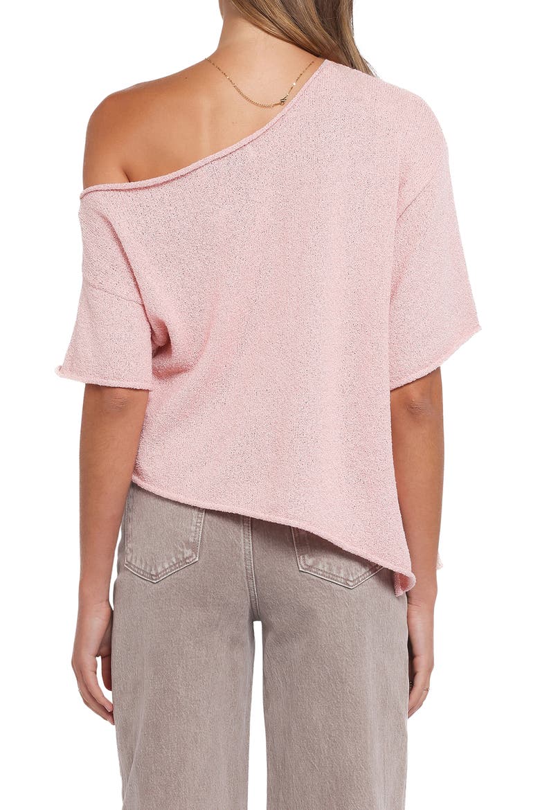 Ardena One Shoulder Bouclé Knit Top, Alternate, color, PINK