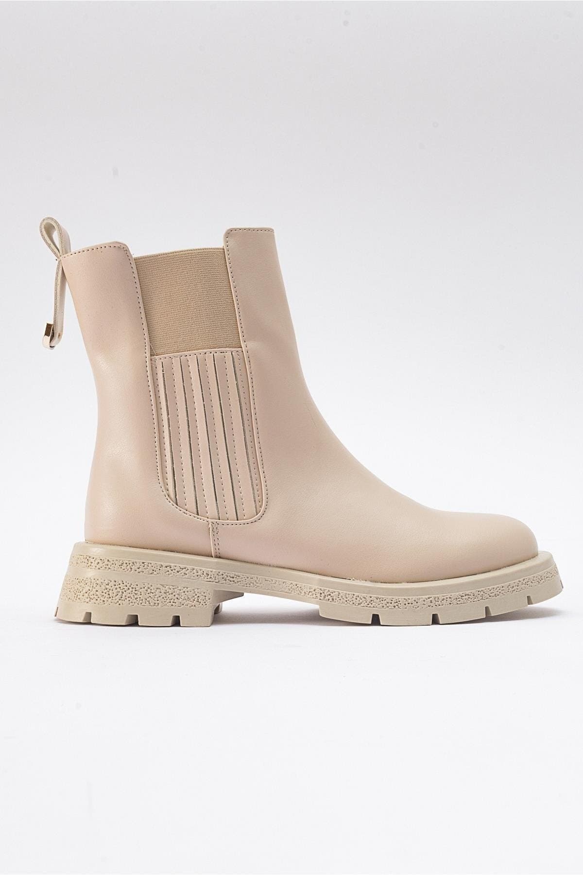 Sofia Chelsea Boot, Alternate, color, Beige Faux Leather