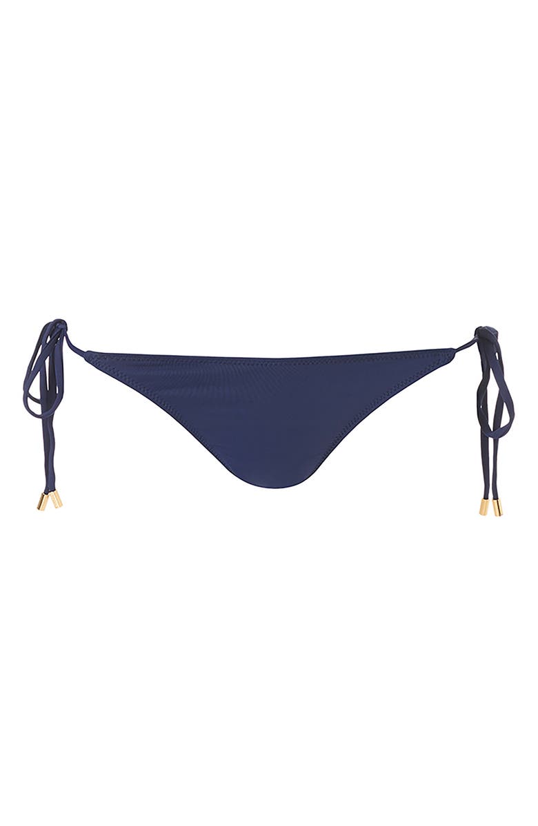 Melissa Odabash Miami Core Side Tie Bikini Bottoms, Alternate, color, Navy