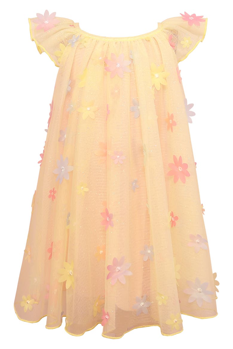 Floral Float Dress, Main, color, YELLOW MULTI
