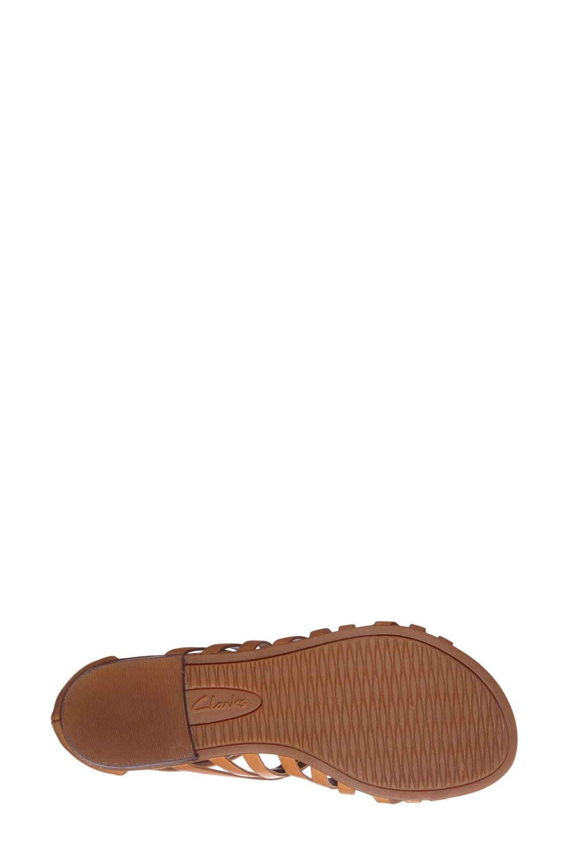 'Viveca Rome' Studded Leather Ankle Strap Sandal, Alternate, color, COGNAC LEATHER