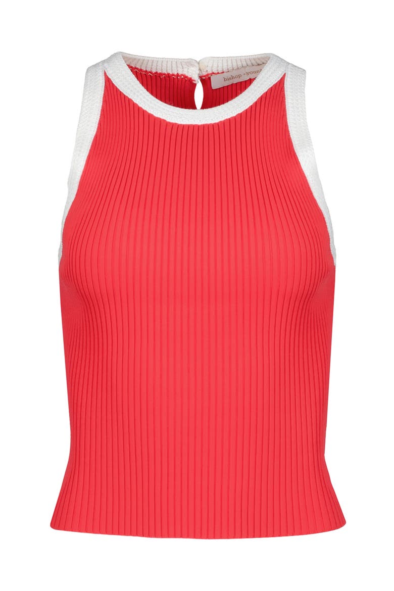 Candace Ribbed Sweater Tank, Alternate, color, Lipstick