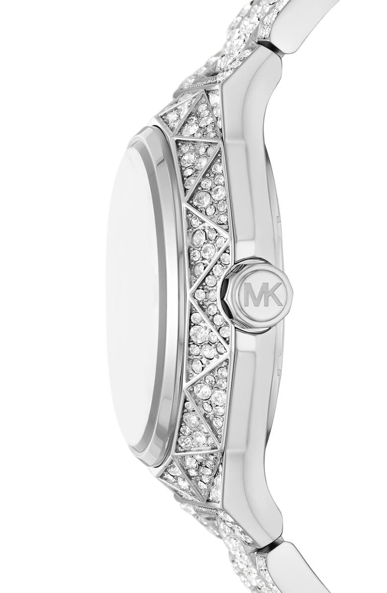 Michael Kors Raquel Stingray Pavé Crystal Bracelet Watch, 41mm, Alternate, color, Silver