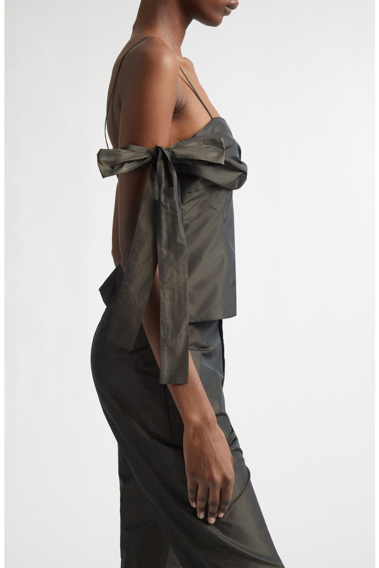 Palermo Duchesse Satin Top, Alternate, color, BROWN