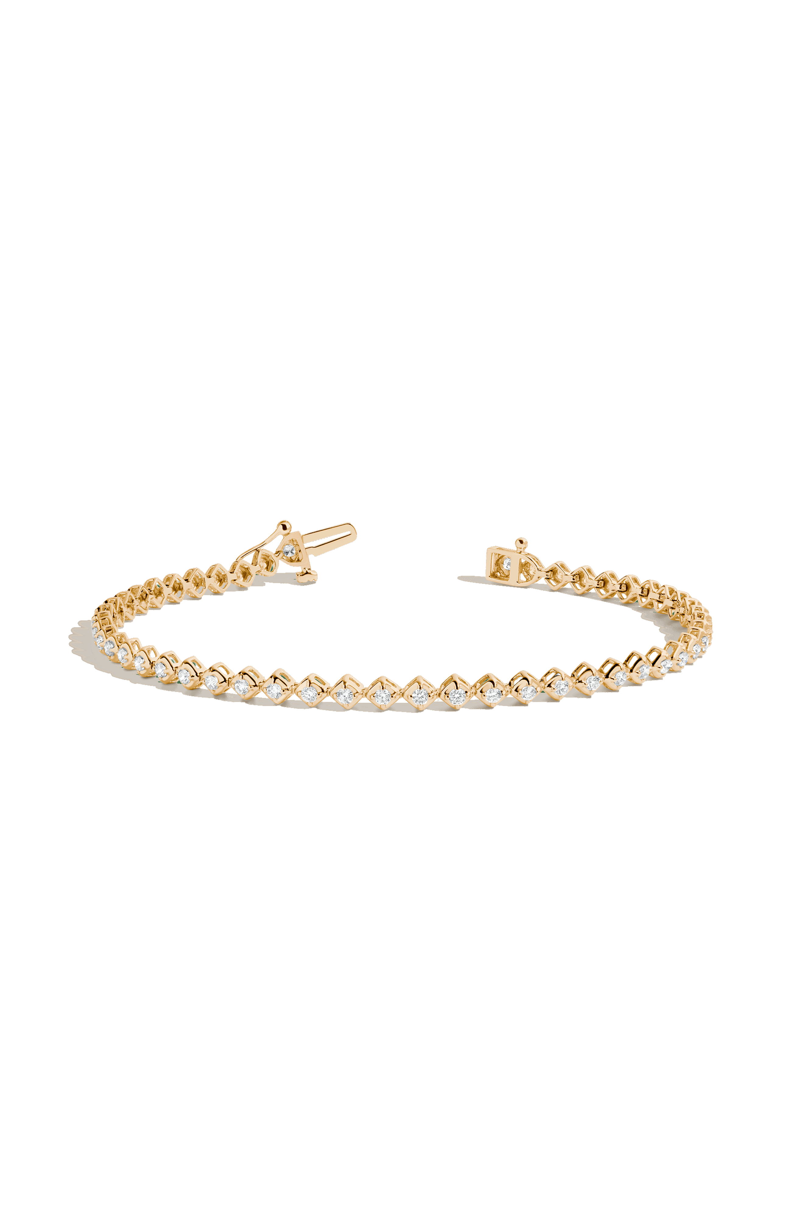 Aurate New York Lab Grown Diamond Tennis Bracelet in Yellow Gold 