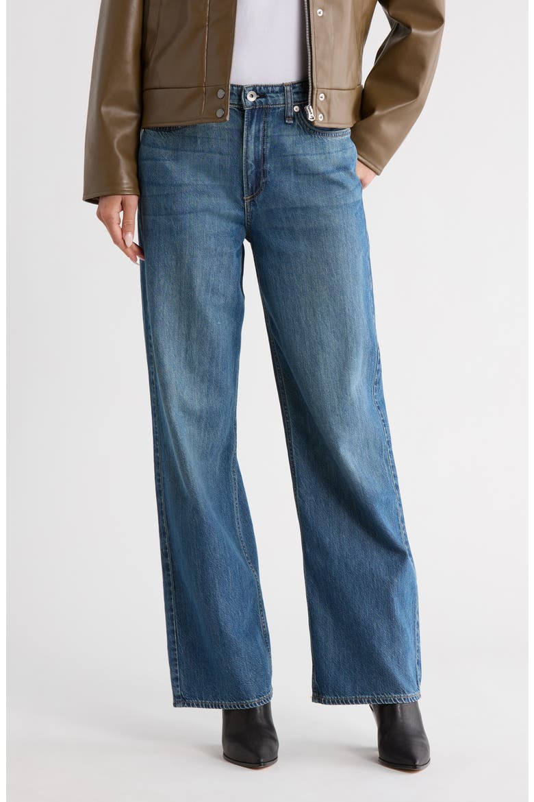 Lori Mid Rise Wide Leg Jeans, Main, color, COVINGTON