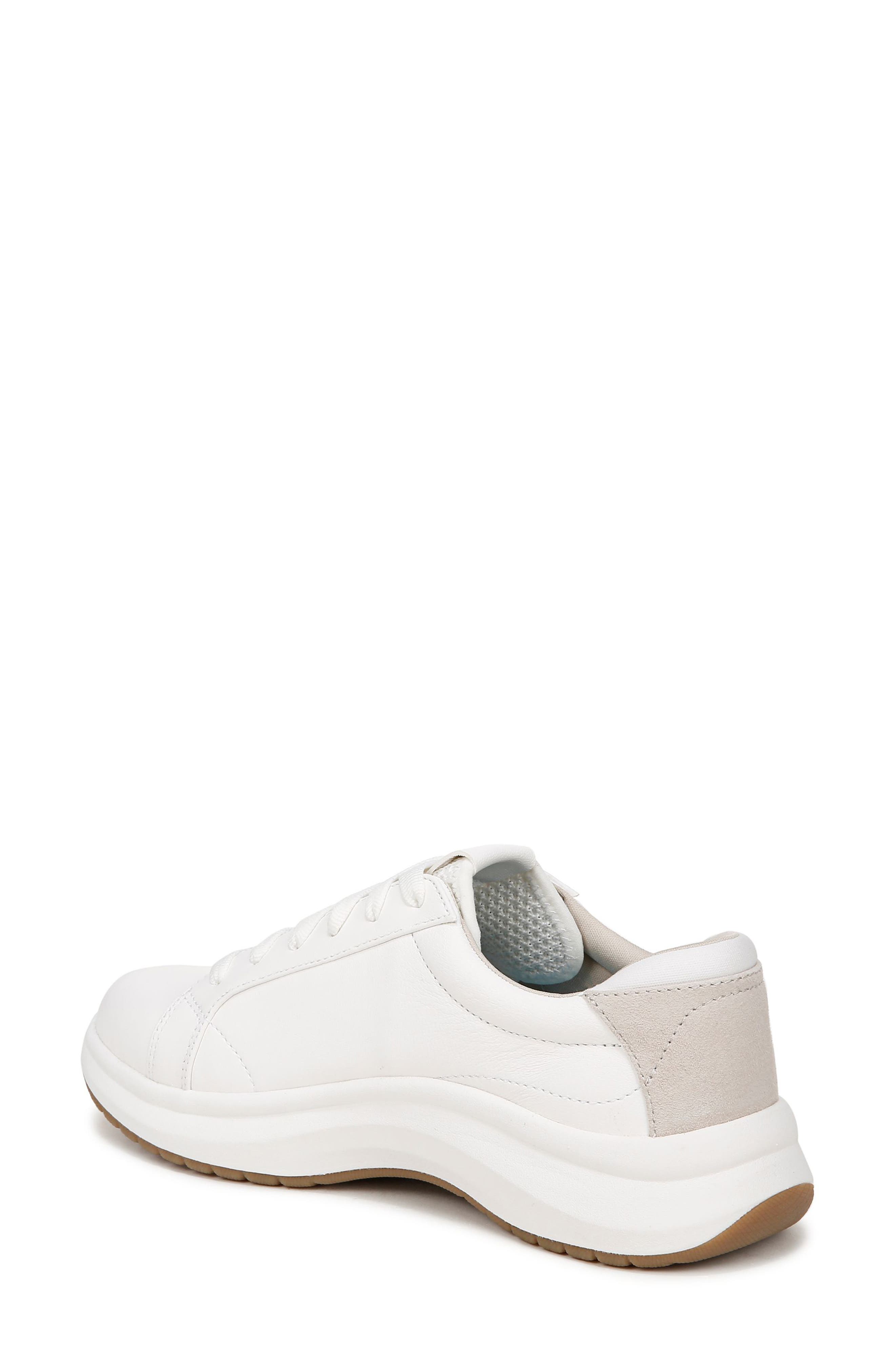 Feel Good Plantar Fasciitis Leather Sneaker (Women) - Wide Width Available, Alternate, color, WHITE