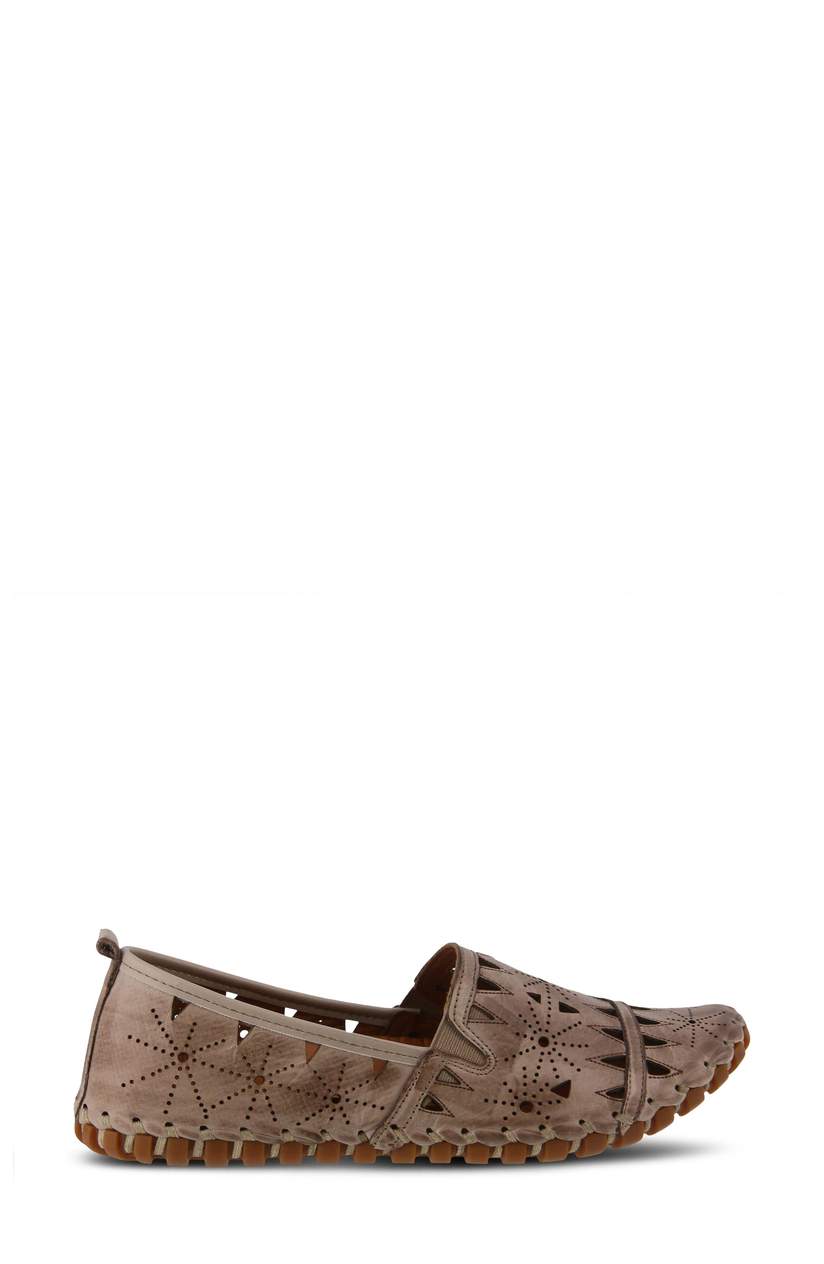 Spring Step Fusaro Flat, Alternate, color, Grey Leather