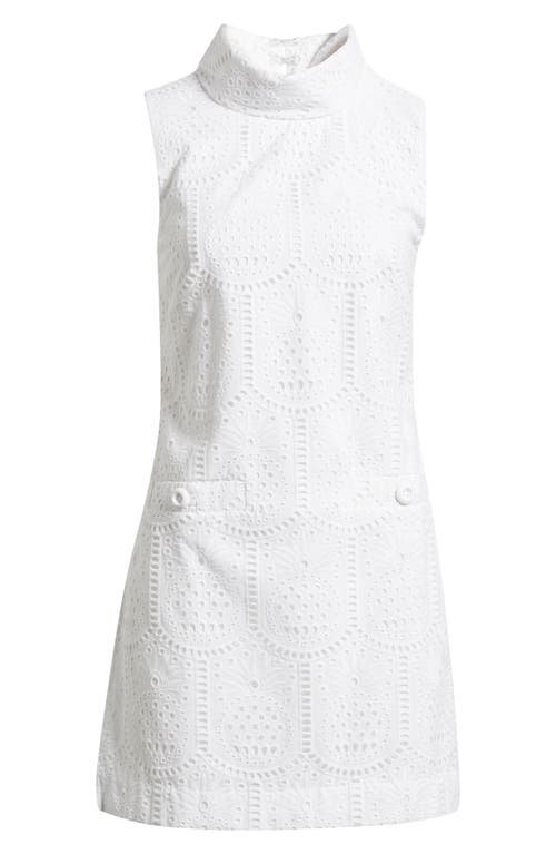 Lilly Pulitzer ® Zander Cotton Eyelet Romper In Resort White Pineapple Tile