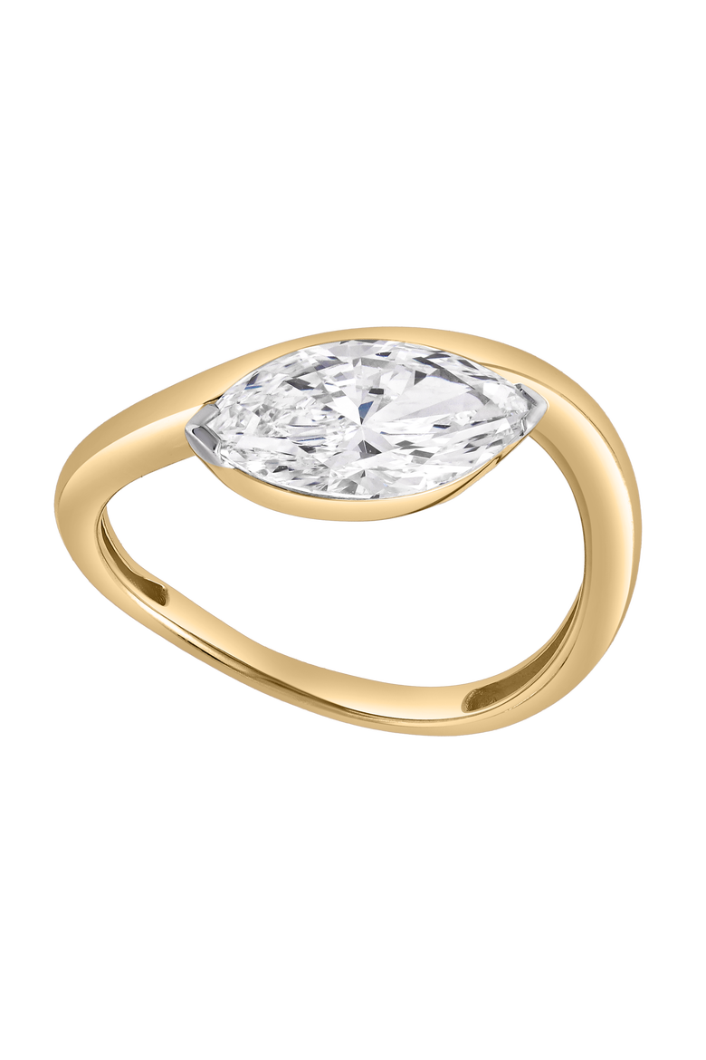 Naia 14K Gold 1.5 Ct Marquise Lab Grown Diamond Engagement Ring, Alternate, color, 14K Yellow Gold