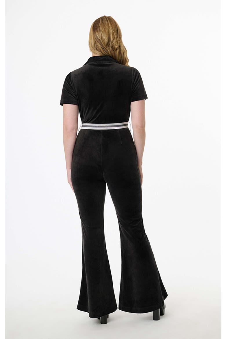 Belted Flare Jumpsuit, Alternate, color, Black