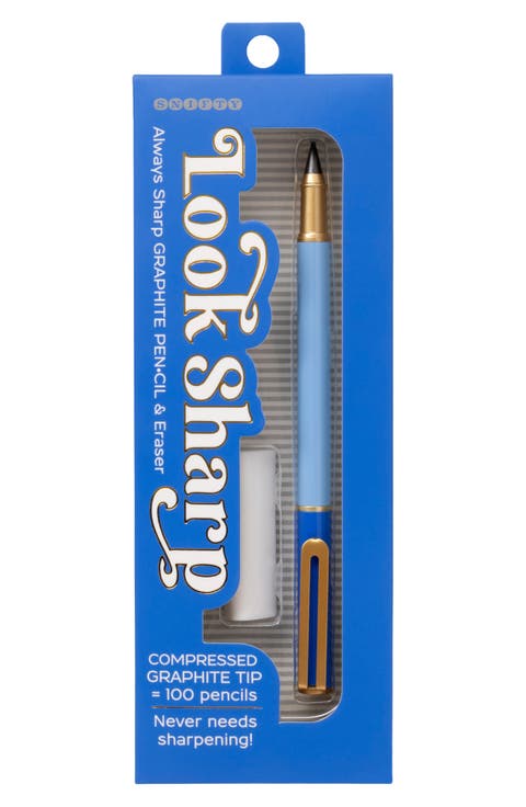 Look Sharp Graphite Pencil & Eraser Set