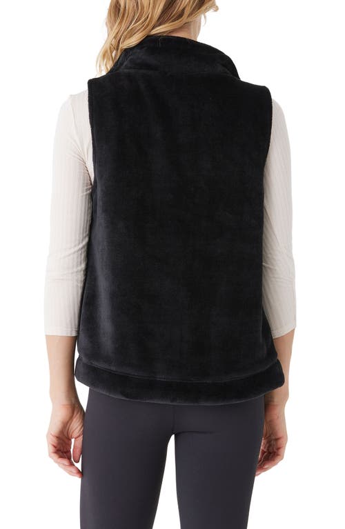 Threads 4 Thought Kelsey High Pile Fleece Vest In Black