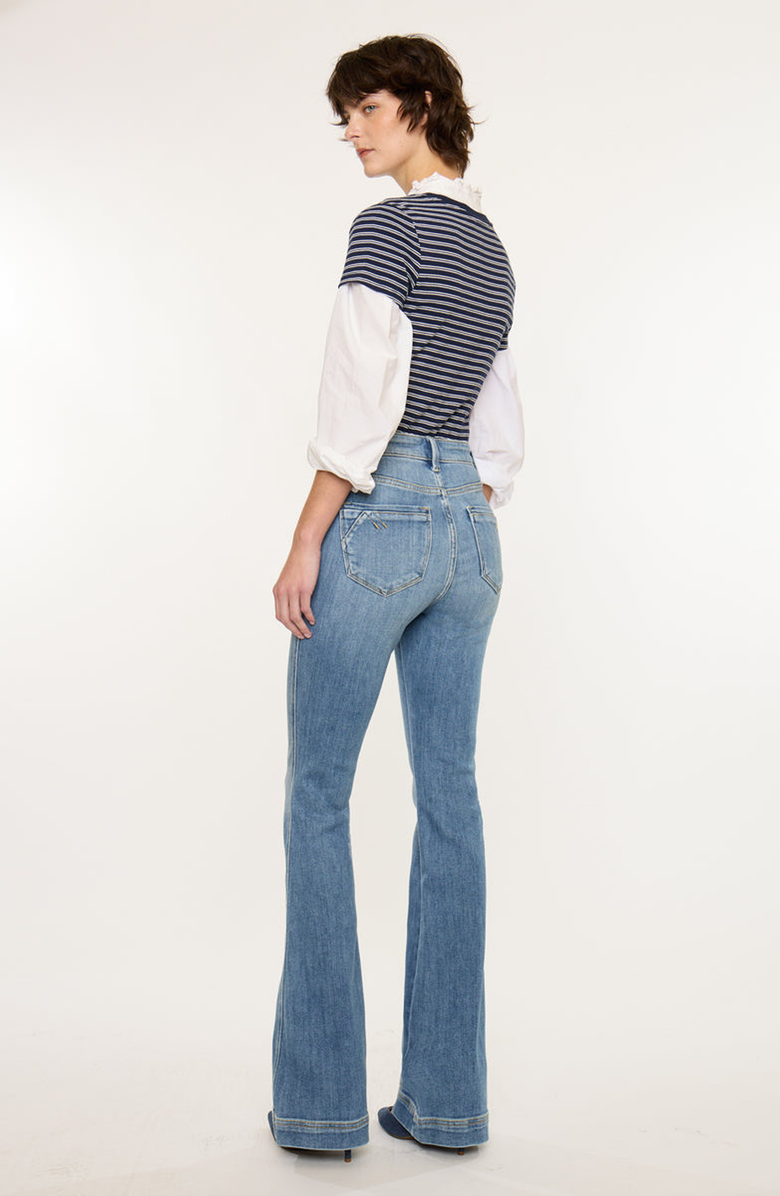 KanCan Rachel High Rise Flare Jeans, Alternate, color, Medium Wash