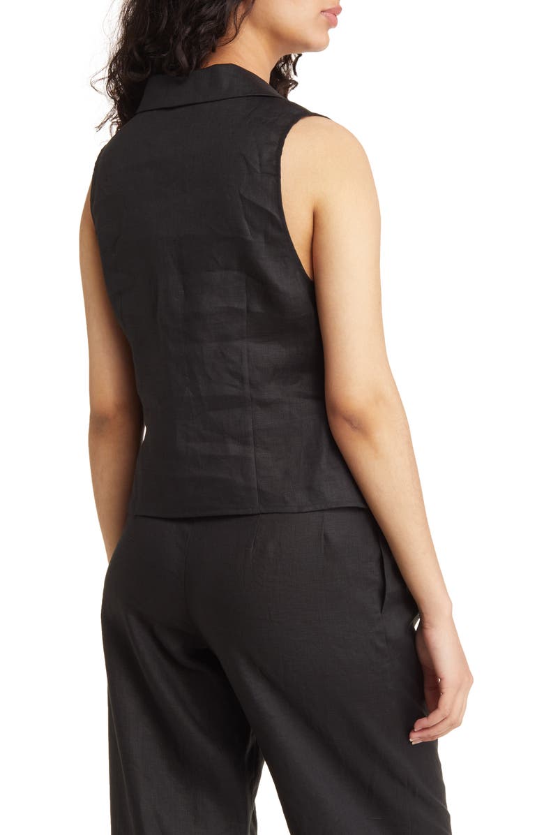 WAYF Devin Sleeveless Linen Shirt, Alternate, color,