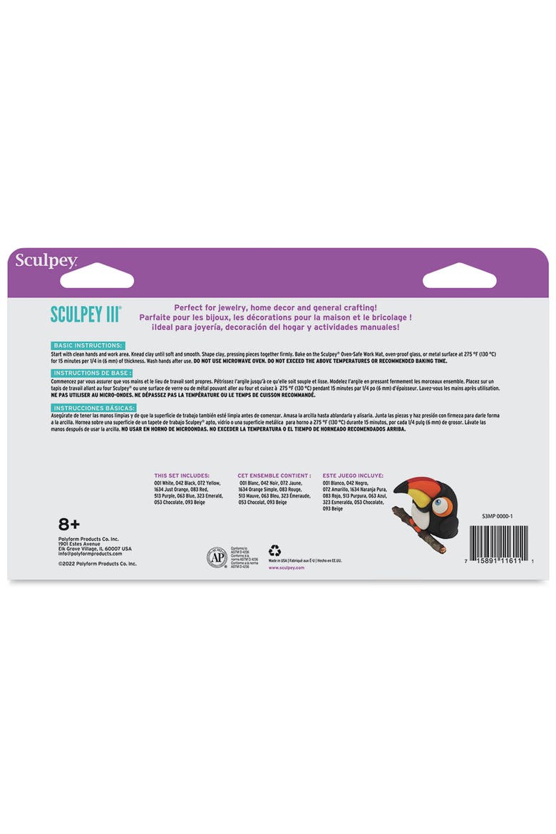 Polymer Clay Classics (10) 1oz Packs, Alternate, color, Multicolored