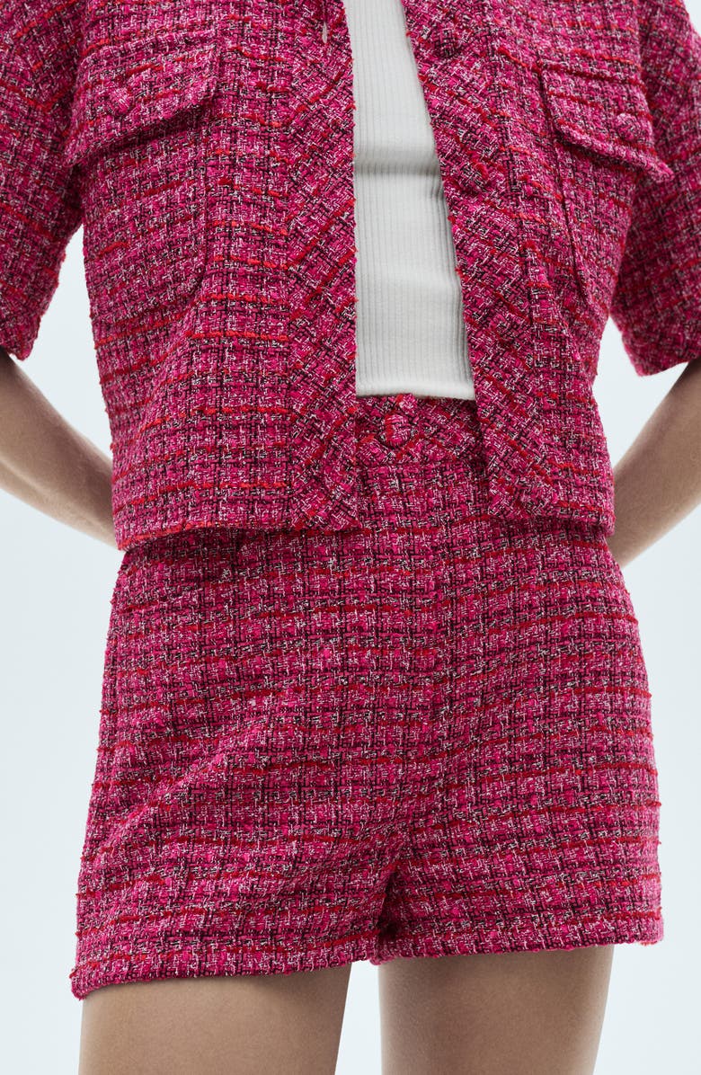 MANGO Tweed Shorts, Alternate, color, 