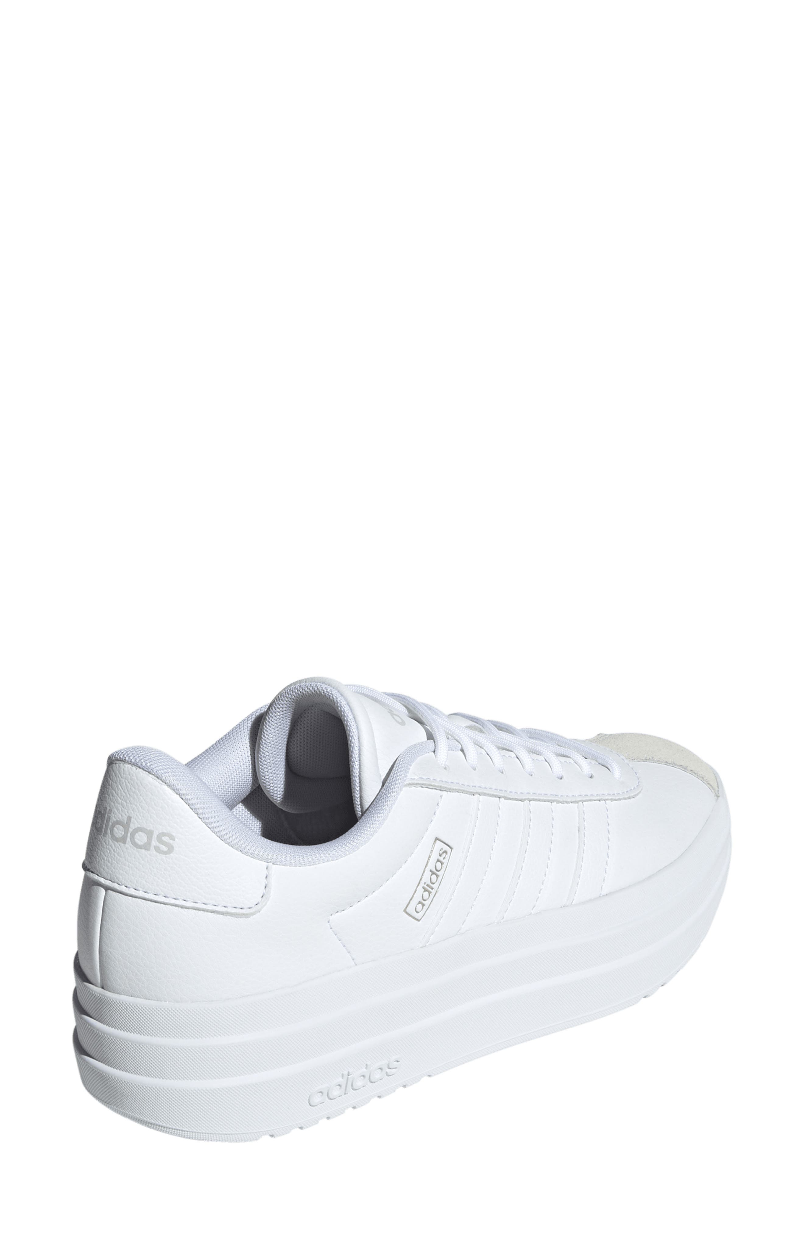 adidas VL Court Bold Platform Sneaker, Alternate, color, White/White/Crystal White