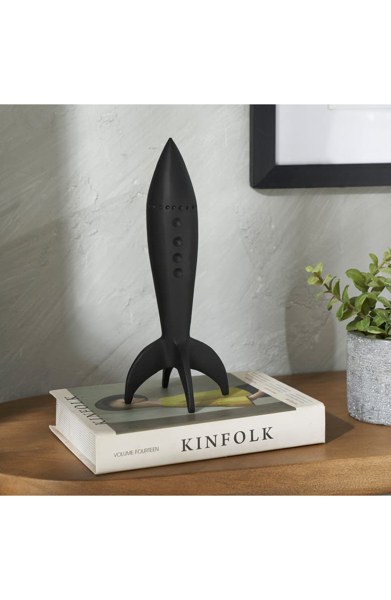 Renwil Brooks Rocket Statue, Alternate, color, Black
