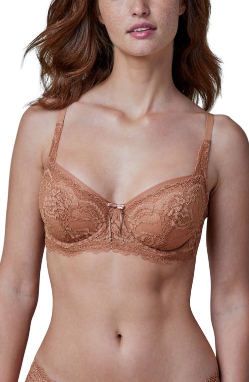 Skarlett Blue Minx Lace Balconette Bra In Gold