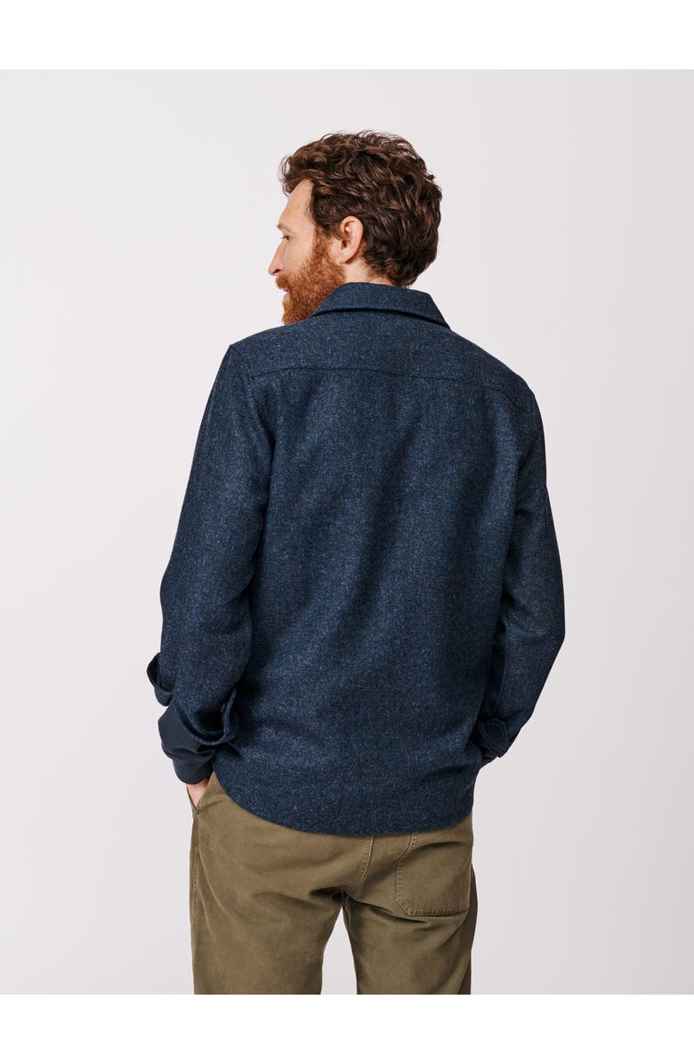 Aubin Ravendale Wool Shirt, Alternate, color, Navy Herringbone