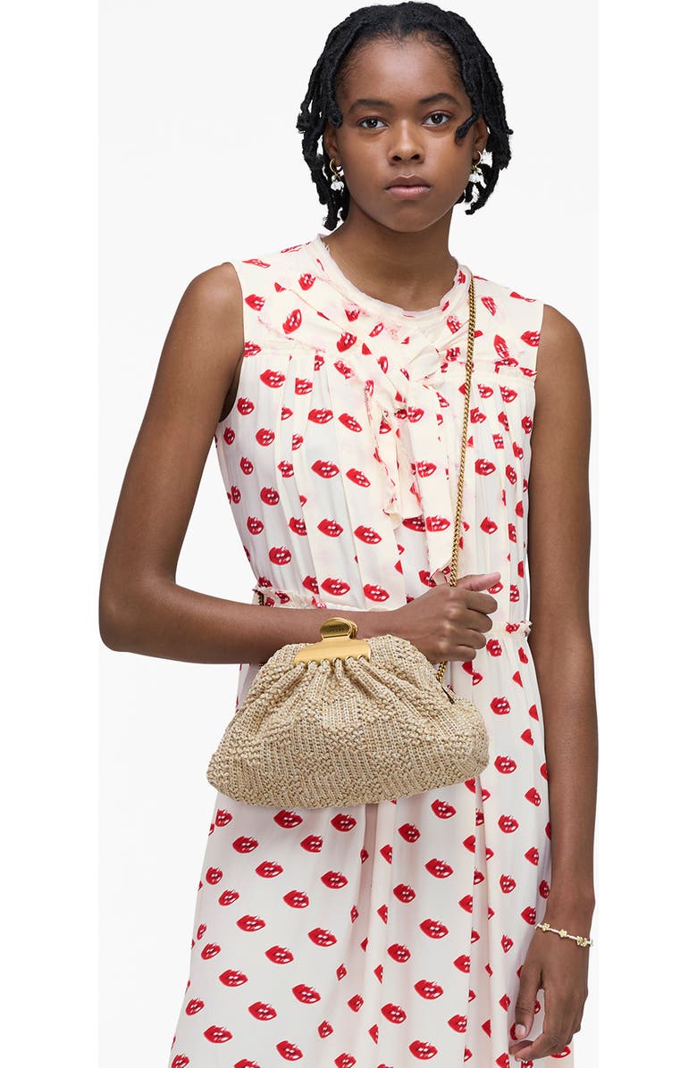 Marc Jacobs The Summer Woven Glam Small Clutch, Alternate, color, Natural
