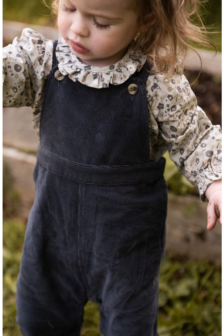 Organic Cotton Corduroy Overalls, Alternate, color, INK BLUE