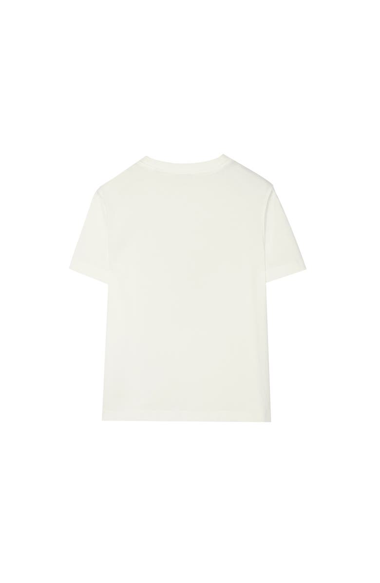 Burberry Flag Cotton T-shirt, Alternate, color, Chalk White