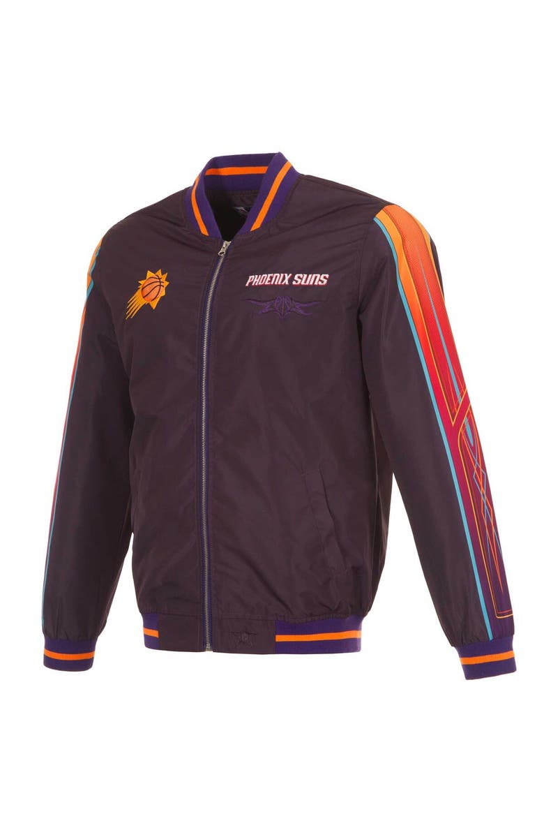 JH DESIGN Men's JH Design Purple Phoenix Suns 2023/24 City Edition Nylon Full-Zip Bomber Jacket, Alternate, color, 