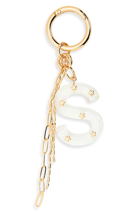Star Studded Initial Bag Charm