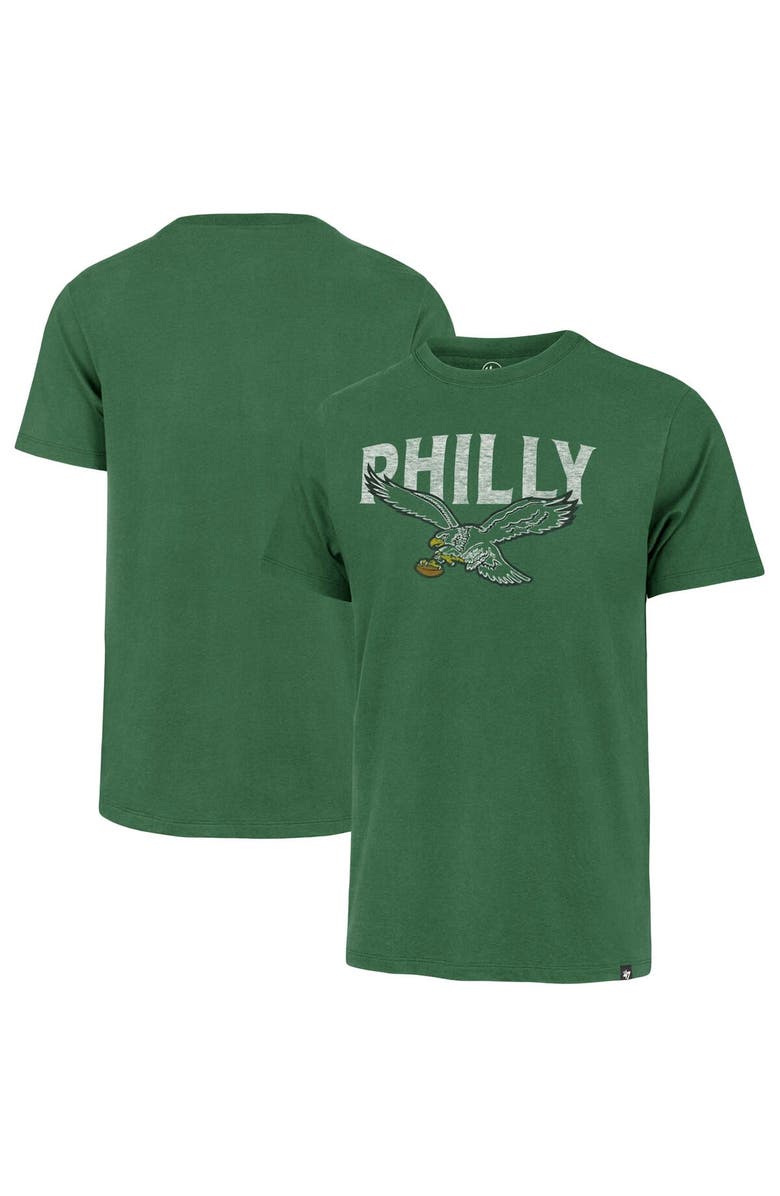 '47 Men's '47  Heather Kelly Green Philadelphia Eagles Philly Regional Franklin T-Shirt, Main, color, 