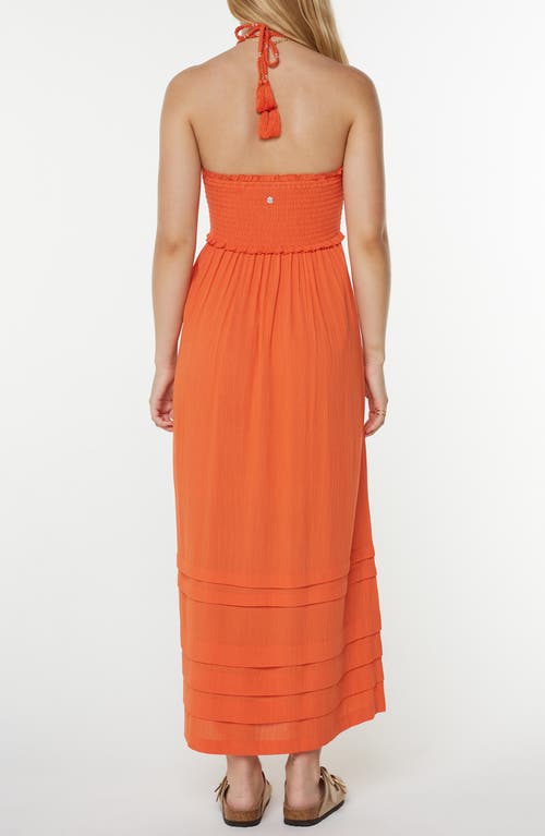 Roxy Saltwater Sweetness Convertible Maxi Dress In Orange
